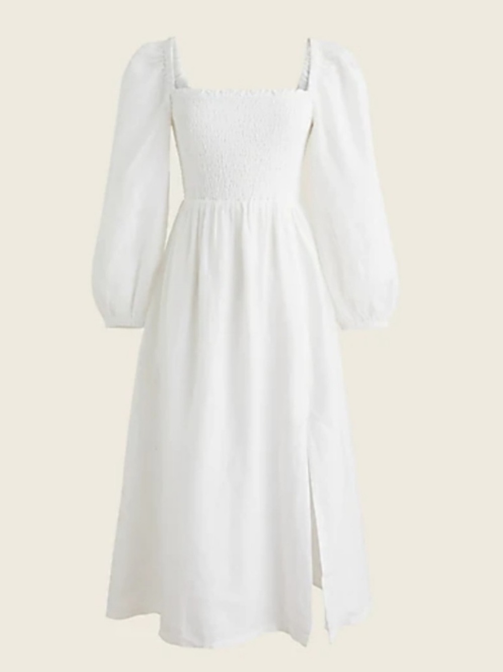 J.Crew Linen Daydream Dress White European Summer XXS